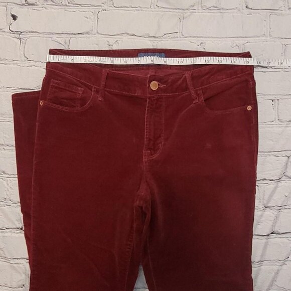 Burgundy Old Navy Velvet Mid-Rise pants #Velvet #skinny - Picture 2 of 7